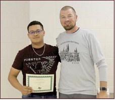 David Hernandez. Presented by Band Director Ronny Luedke. Extracurricular Scholar