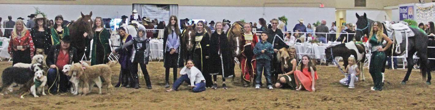 Leadline rodeo performers pose with Morning Star Riders and their animals following the showcase at the fourth annual Morning Star Gala Oct. 26 at the Tatleton Equine Center Arena. More pictures will be shared on the Citizen Facebook page in the coming week. Wyndi Veigel-Gaudette | Citizen staff photo