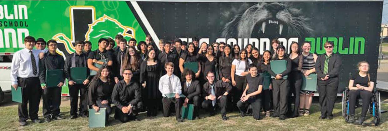 | submitted photo The Dublin Jr. High and High school bands claimed top honors at the UIL Concert and Sight Reading contest.