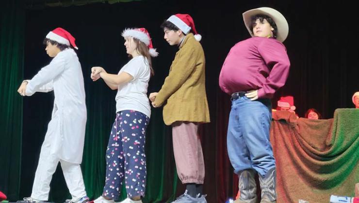 Students put together a variety show involving singing, acting, poetry, prose and dancing Tuesday, Dec. 17, including the Texas Night Before Christmas.