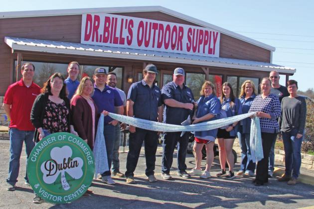 Steve and Kim Thomas were joined by Dublin Chamber of Commerce and community members for the ribbon cutting of their business, Dr. Bill’s Outdoor Supply which moved from Stephenville to 14767 Highway 377 between Dublin and Stephenville. The legacy business offers the sale and maintenance of all sorts of equipment and increased stock of items like feed. Paul Gaudette | Citizen staff photos