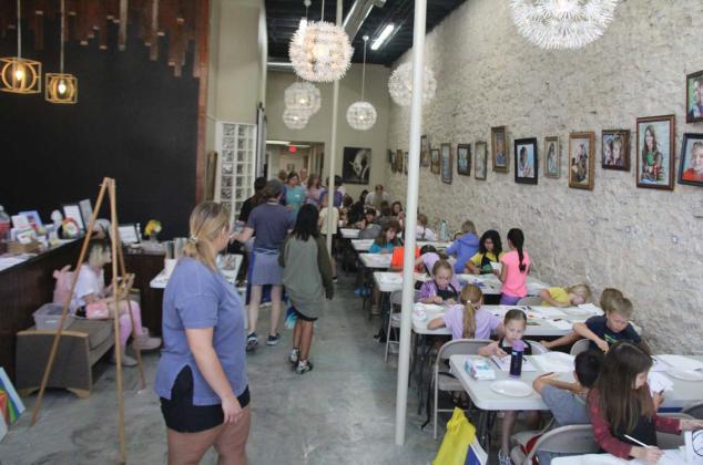 A capacity crowd participated in the Art Camp hosted by the Cross Timbers Fine Arts Council. 55 kids spent their week learning about a wide variety of art and put artistic techniques into practice with projects. Wyndi Veigel | Citizen staff photo
