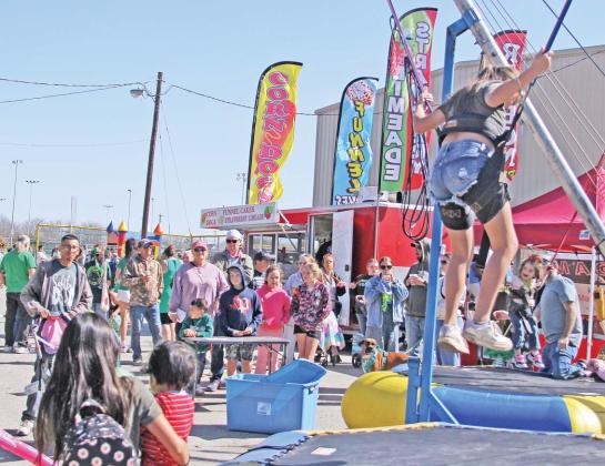 The St. Patrick’s festivities at the park featured plenty of fun and food including an interional food competition (right). Paul Gaudette | Citizen staff photos