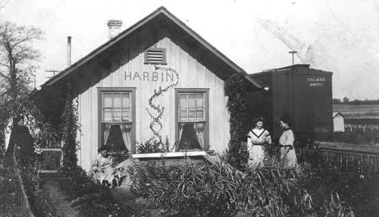 It took some convincing, but the Frisco Railroad eventually built the train station for Harbin in 1906. The floor plan shows that much of the inside was living quarters. Courtesy photo txrrhistory.com