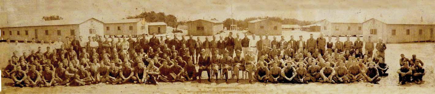 In October 1933, the Dublin CCC camp got ready for winter by building 5 barracks that were 20 feet wide and 120 feet long. Forty men lived in each barrack. This photo was made in 1934. Dublin Historical Museum/Courtesy Photo