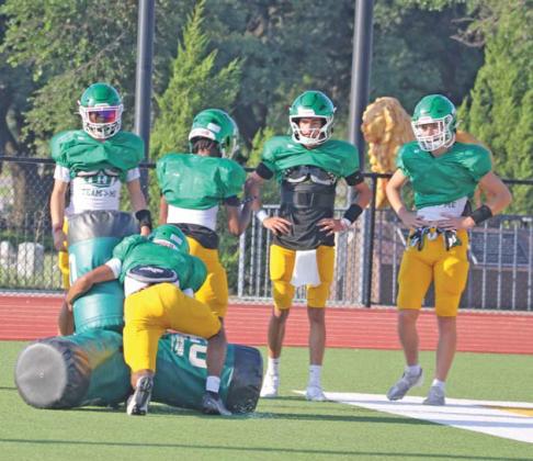 Dublin Lions ran through a battery of practice exercises Saturday, Aug. 9 before the inter-squad scrimmage. The Lions will return to Cervetto Field Friday, Aug. 15 at 6 p.m. to face the Hamilton Bulldogs in scrimmage play. Paul Gaudette | Citizen staff photos
