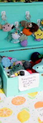 Paul Gaudette | Citizen staff photo Handmade stuffies and keychains are for sale at the monthly Dublin Market.