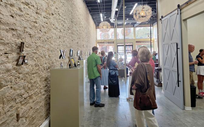 Art lovers gather for the Artist Reception for ‘ Tiny Treasures: Art in Miniatures’ at Cross Timbers Fine Arts Council Thursday, Aug. 21. The show features a wide assortment of tiny art in a variety of mediums including paintings, sculpture and more. The show continues through 5 p.m. Friday, Aug. 29 and is free to the public at 148 W. College St. in downtown Stephenville. Wyndi Veigel-Gaudette | Citizen staff photo
