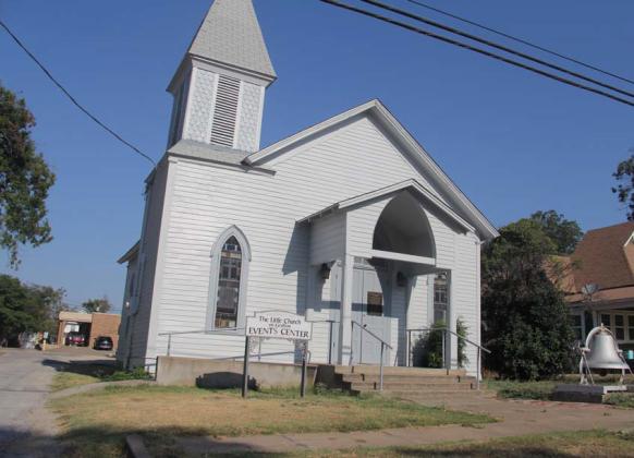 The Little Church on Grafton has recently gotten a facelift after hard work by Dublin Historical Museum President Ben Pate and Jesse Balderas. The church is available to rent for a variety of non-religious events. Paul Gaudette | Citizen staff photo