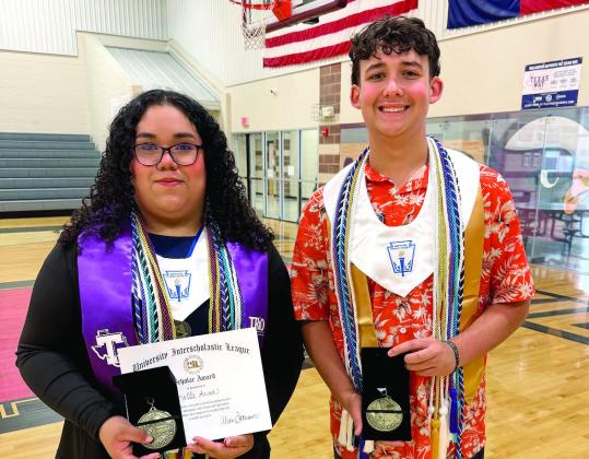 Lingleville High School Class of 2026 Valedictorian Giselle Azua Medina and Salutatorian Zaidan Bennett will lead the class Friday, May 22 at graduation. Giselle has a 100.000 GPA and Zaidan has a 98.150 GPA (both would be a 4.0 on the weighted college scale.) Cheryl Hudson | Submitted photo