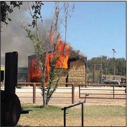Multiple departments, including Dublin VFD, aided in a fire in Comanche County Wednesday, Aug. 16. Susan King | Courtesy photo