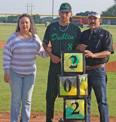 Seven Dublin Lions were honored in senior night festivities Wednesday, April 22 as they were walked onto the field by family.. Paul Gaudette | Citizen staff photos