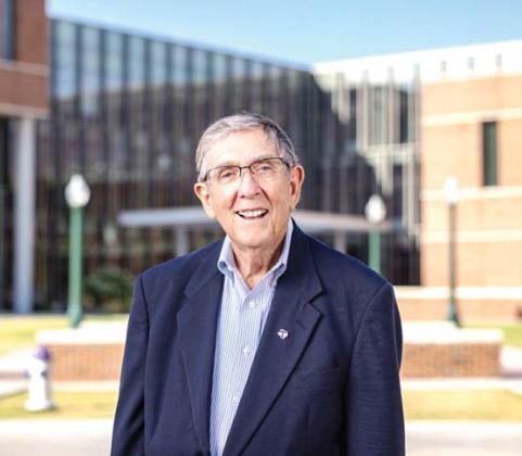 Dr. Dwain Mayfield smiles in front of Mayfield College of Engineering. The college is the first named after an individual for Tarleton State University. Paul Gaudette | Citizen staff photo