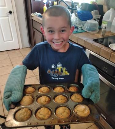 At a young age Micah Parsons began baking. Here, he shows off some homecooked muffins that he baked. Micah was recently named as the Season 13 winner for Kids Baking Championship: Amazing Animals on the Food Network. Congrats Micah! Courtesy photo