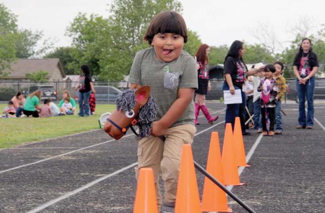 Dublin Pre-K student Mateo Nava gallops his way through a serpentine pattern at the annual Pre-K Rodeo Friday, May 2. For more photos see page B6 or go to the Dublin Citizen Facebook page. Wyndi Veigel-Gaudette | Citizen staff photo