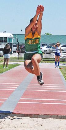Olivia Salyer placed second in the long jump at last week’s district track meet with a personal best jump of 17’01”. Paul Gaudette | Citizen staff photo