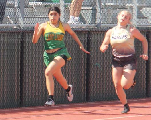 Ariana Solano placed fifth in the womens 200m dash in the district meet at Dublin last week. Wyndi Veigel | Citizen staff photo