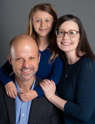 Bo Kabala and his wife Stephanie and their daughter Hallie. Bo is running for Place 1 on Dublin City Council. Courtesy photo