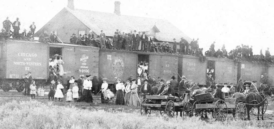 A train may have arrived evacuating citizens to Dublin who were seeking food and shelter soon after a 1893 tornado impacted Cisco. Courtesy Dublin Historical Museum