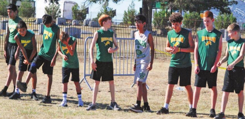 Dublin Jr. High Cross Country Runners followed the varsity and JV runners in Dublin’s FCA meet on Sept. 22