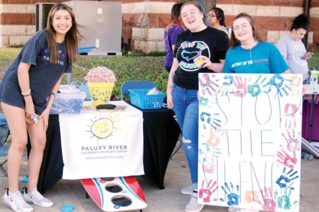Among those present at Stop the Silence was the Paluxy River Children’s Advocacy Center, who hosted a bean bag toss at their informational booth. Paul Gaudette | Citizen staff photo