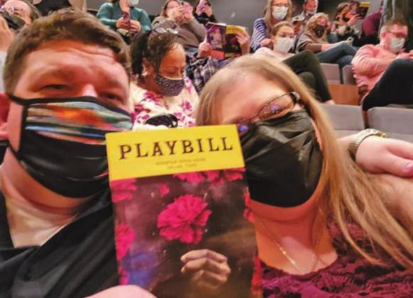 Wyndi and Paul take a largely unrecognizable selfie before watching the play, “Hadestown.” Paul Gaudette | Citizen staff photo