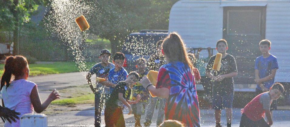 Kids were making a splash