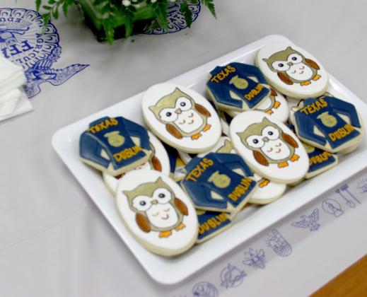 Owl and FFA Jacket cookies were part of a retirement ceremony for Darren Price, along with a cake. Paul Gaudette | Citizen staff photo