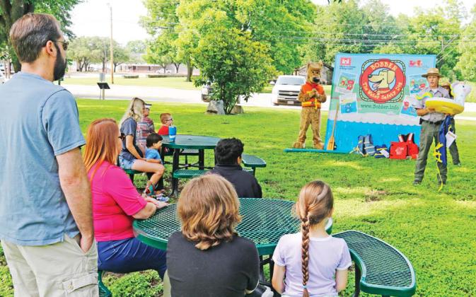 Proctor Lake Army Corps of Engineers Park Rangers and Bobber the Water Safety Dog visit Dublin Public Library Saturday, May 31 as part of the Summer Reading Program. Kids in attendance learned about ways to aid drowning victims while keeping themselves safe and information about life jackets. Additional programs at the library this week include the Creature Teacher (Thursday, June 4 at 4 p.m.) Paul Gaudette | Citizen staff photo