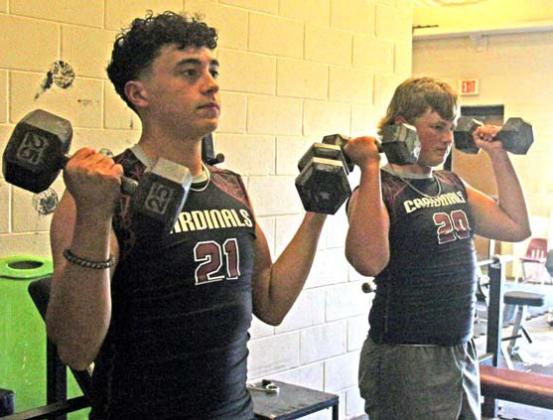 Paul Gaudette | Citizen staff photos Lingleville Cardinals and Lady Cardinals packed the gym and field Monday, Aug. 5 as they had their first day of practice for the 2024-25 football and volleyball seasons.