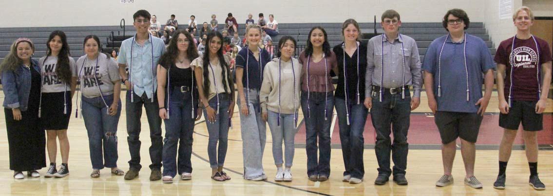 Lingleville ISD honored many of its students during the academic award assembly on May 9 in the LHS gym including the 2024 Ranger College graduates (above). Wyndi Veigel-Gaudette | Citizen staff photo