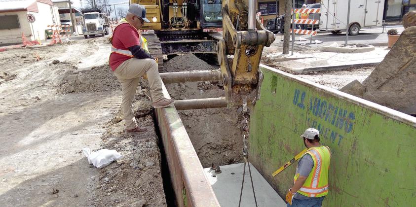 A drainage project associated with the Patrick Street reconstruction project is now taking place on Live Oak. Ben Pate | Courtesy photo