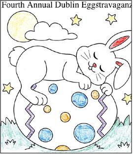 Izabella was a first place winner in the annual Dublin Citizen Easter EGGStrvaganza coloring contest. Prizes can be picked up at the Dublin Citizen office 8 a.m. to 5 p.m. Monday through Thursday. Citizen staff photo