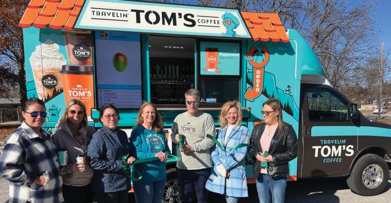 Traveling Tom’s Coffee Truck was welcomed by the Dublin Chamber of Commerce Wednesday, Dec. 18 as a ribbon cutting ceremony was held. Traveling Tom’s is available for personal or corporate rentals for events and offers affordable pricing. For more information about the coffee shop on wheels, call 214-702-6170 or email alexander@travelintomscoffee.com. Joe and Amy Alexander also operate Kona Ice of Central DFW/Dinosaur Valley during the warm months. Wyndi Veigel-Gaudette | Citizen staff photo