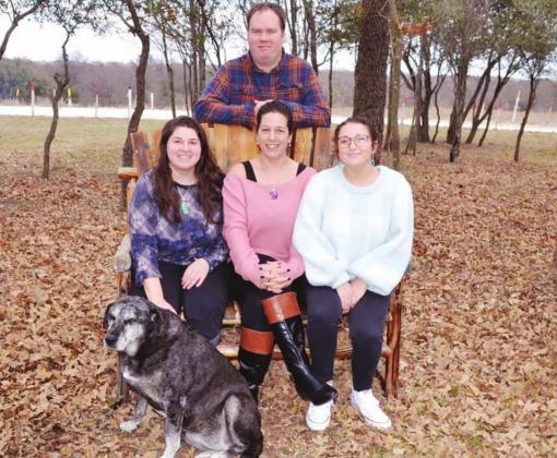 Jennifer Lowery with husband, Jeff, and daughters, Gabrielle Richardson and Shelby Richardson