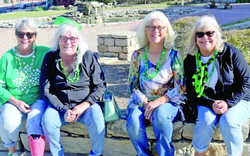 A group of friends waits for the annual St. Patrick’s Day Parade to roll down Blackjack. Wyndi Veigel-Gaudette | Citizen staff photo