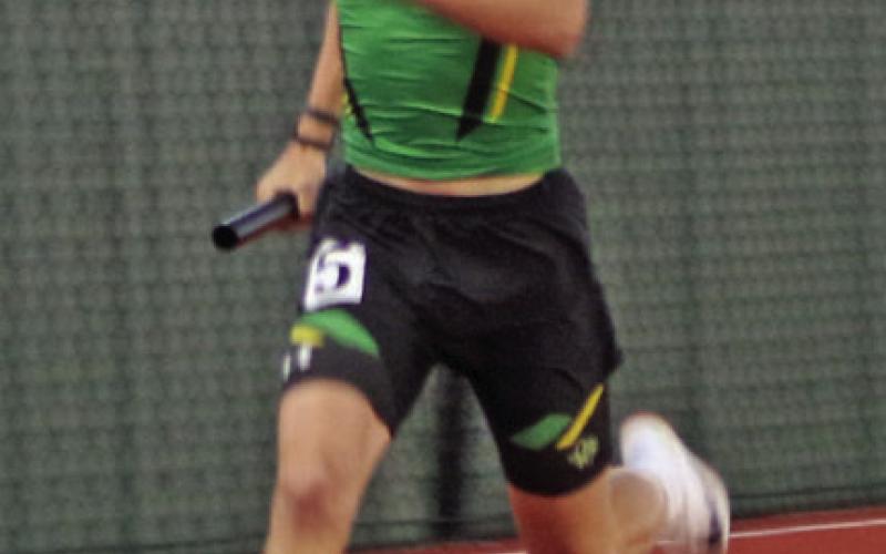 The Dublin Varsity 4x400m relay team of Jaiden Gauna, Jeremy Vasquez, Kyler Gaitan and Hudsen Joslin placed first at the Dublin Invitational Meet Thursday, March 12. Paul Gaudette | Citizen staff photos