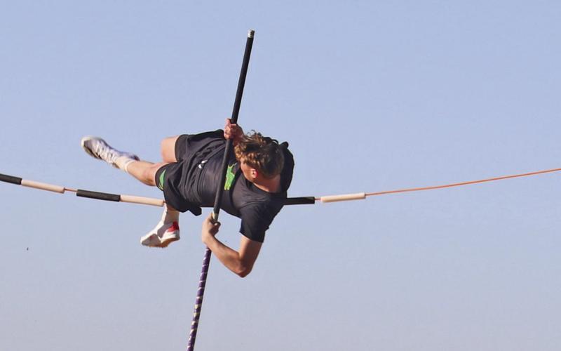 Dublin JV Lion Falon Henderson springs up to practice after getting first place at the Dublin Invitational. Paul Gaudette | Citizen staff photo