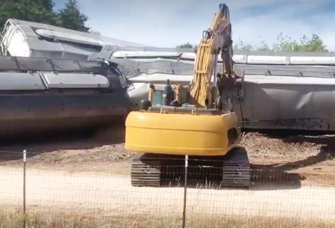 Ten cars were overturned as part of a train derailment that occurred Saturday near Bluff Dale. The Fort Worth Western Railroad train was carrying meal headed to Dublin. No one was injured in the accident and the cause is still under investigation. John Forson | Sumitted photo
