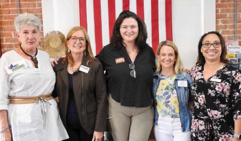 Candidates from left, are Janet Dudding, Tracy Fisher, Susan Hays, Amanda Reichek, and Erin Nowell. The candidates recently visited Erath and Comanche counties. Vivian Menzel | Submitted photo