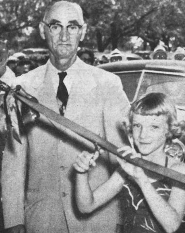 Mayor Hoffman was joined in the 1954 ribbon cutting for the Dublin Swimming Pool by Judy Robbins of the Harbin Community, who started collecting money among her school friends for a local swimming pool two years before. Paul Gaudette | Citizen staff photo