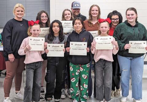 Lingleville School Board recognizes athletes