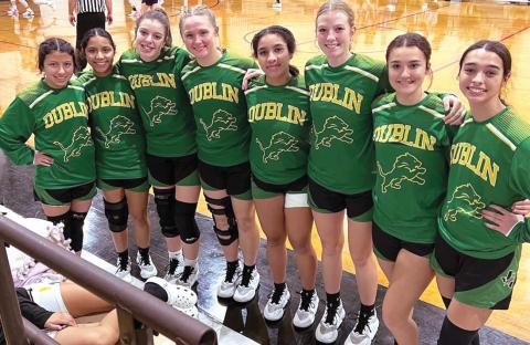 The Dublin Lady Lions traveled to Hamilton for the basketball tournament, claiming 5th place out of 16 teams. The ladies won against Abilene Christian Academy and lost to Hico and Gorman before being narrowly edged out by Zephyr. This tourney appearance followed a 48-34 loss to Santo on Tuesday, Nov. 14. Deanna Turley | Submitted photo