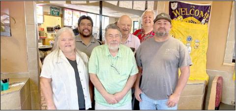 Dublin Lions Club officers for the coming year were installed Tuesday at the regular weekly meeting at Dublin Dairy Queen. Installing official was past district governor Cindy Watson. Officers are, right to left front row, President Daniel Smith, Lion Tamer David Cleveland, (Watson), back row, right to left, Secretary-Treasurer Steve Hightower, Tail Twister Ike Wade and First Vice President Raymond Salinas. Not pictured is Second Vice President Melissa Summers. Mac McKinnon | Submitted photo