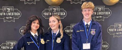 Dublin FFA send three students to compete at the State Fair Agriscience contest including: Nicole Foster, Plant Systems heat A - 3rd Place; Hayden Milburn, Plant Systems heat B - 4th place; and NavaLee White, Social Systems. Pictured, left to right are White, Foster and Milburn. | Submitted photo