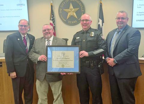 Stephenville PD receives state accreditation as Best department