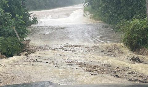 Heavy rains impacted portions of Erath County and the surrounding area Sunday, July 6. Rain covered the intersection of CR 355 and CR 507.In other parts of Central Texas flooding claimed more than 100 lives. Elaine Carpenter | Submitted photo