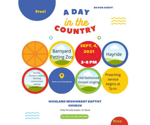 Highland Baptist hosts A Day in the Country this Saturday