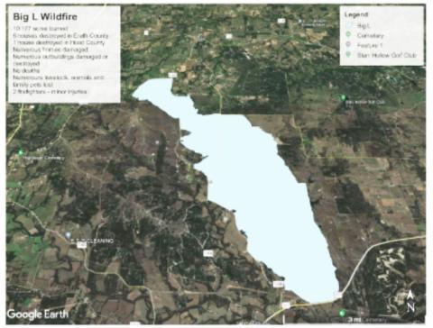 Big L wildfire area