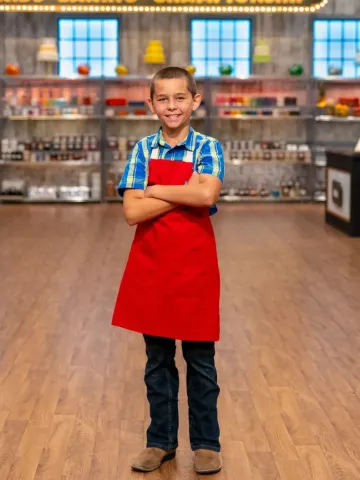 Micah Parsons of Stephenville is competing in the new season of Food Network's Kids Baking Championship. (Food Network photo by Rob Pryce)